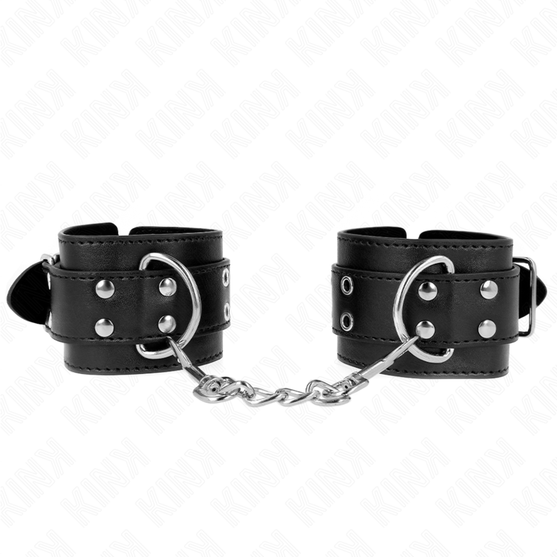Kink - muñequeras con doble línea de tachuelas negro