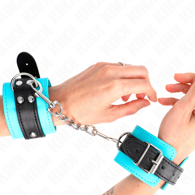 Kink - muñequeras con gancho forro azul ajustable 20-28 cm