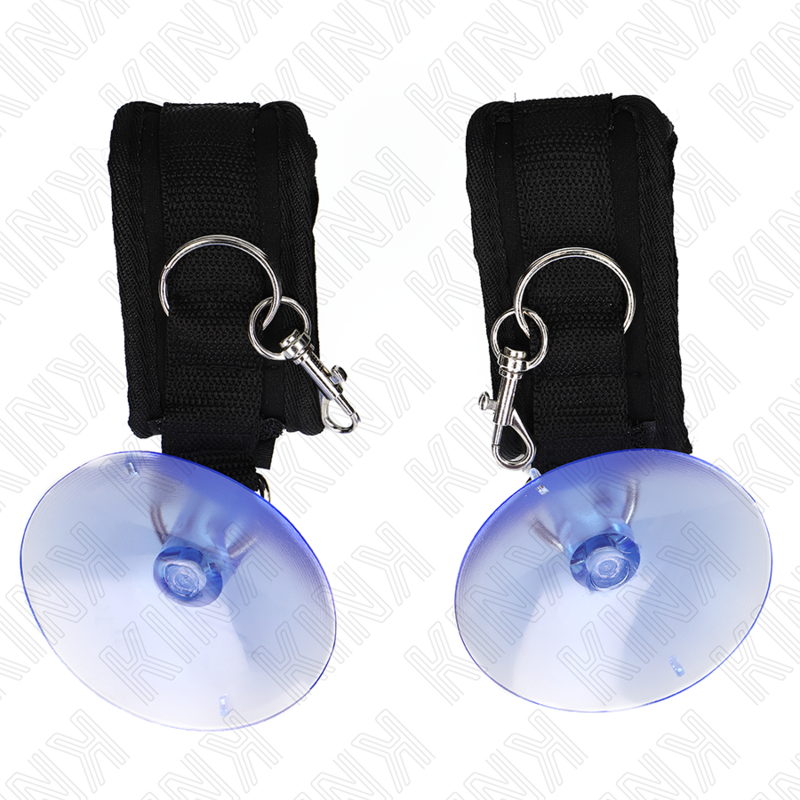 Kink - muñequeras con ventosa negro ajustable 29-40 cm x 5
