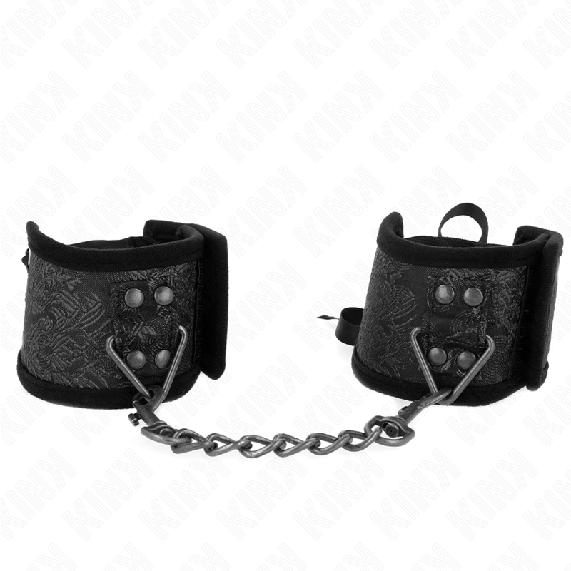Kink - muñequeras diseño escándalo negro detalle lazo 24.5
