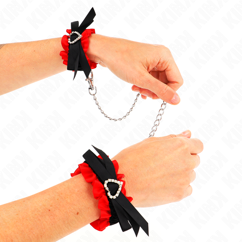 Kink - muñequeras elásticas de encaje con detalle corazón