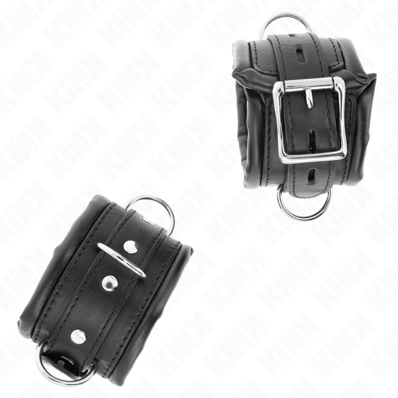 Kink - muñequeras estilo heavy forro negro ajustable 20-30