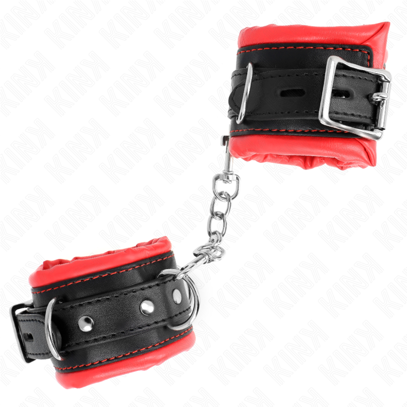 Kink - muñequeras estilo heavy forro rojo ajustable 20-30