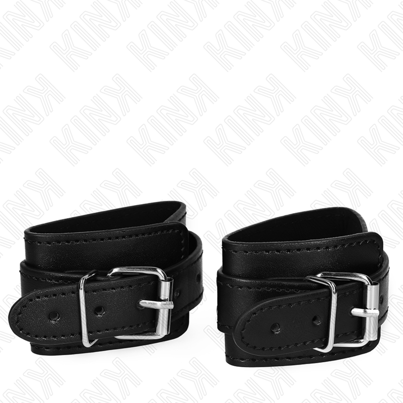 Kink - muñequeras estilo mazmorra con cerradura negro
