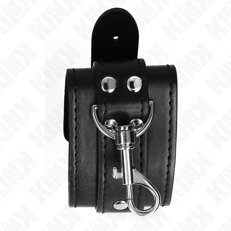 Kink - muñequeras estilo mazmorra con cerradura negro