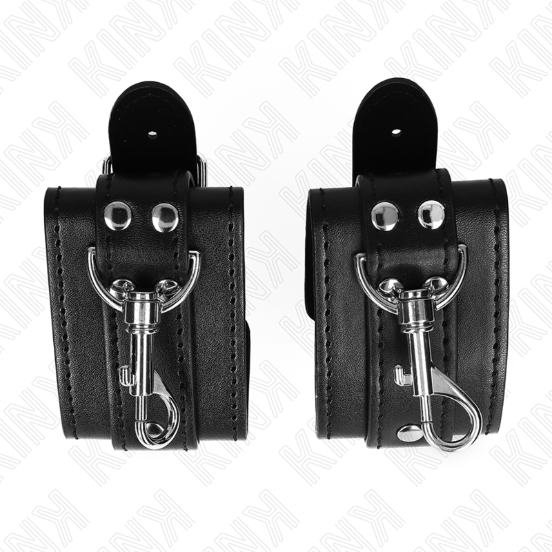 Kink - muñequeras estilo mazmorra con cerradura negro