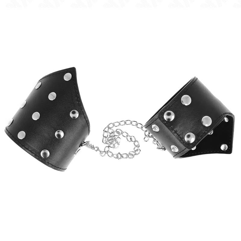 Kink - muñequeras estilo puntiagudo negro con cadena