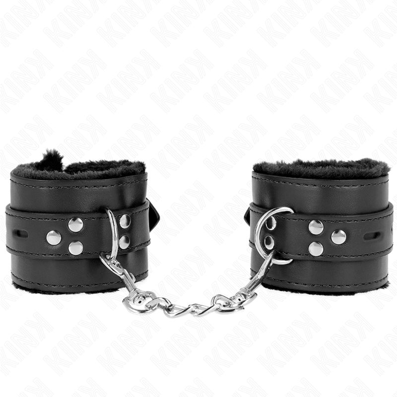 Kink - muñequeras forradas con agujeros cuadrados negro
