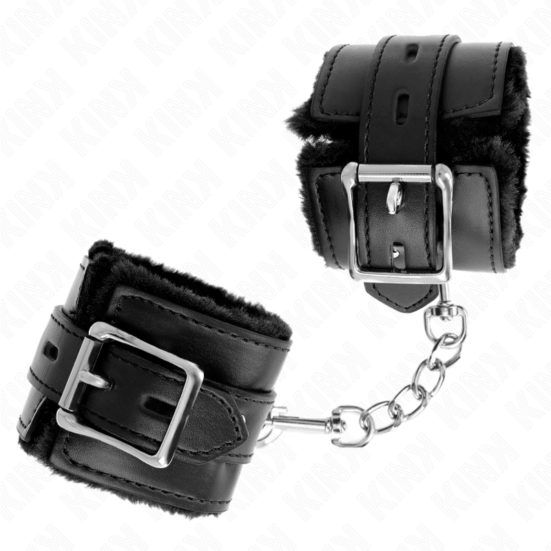 Kink - muñequeras forradas con agujeros cuadrados negro