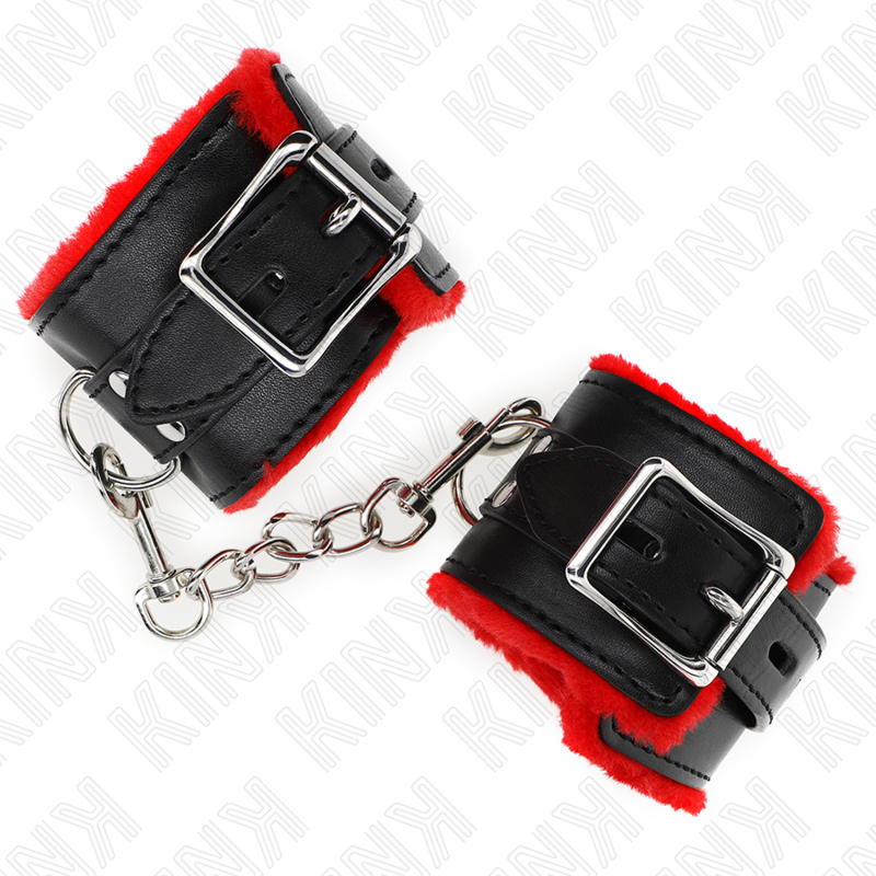 Kink - muñequeras forradas con agujeros cuadrados rojo