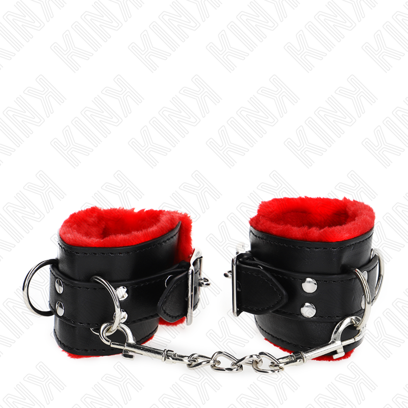 Kink - muñequeras forradas con agujeros cuadrados rojo