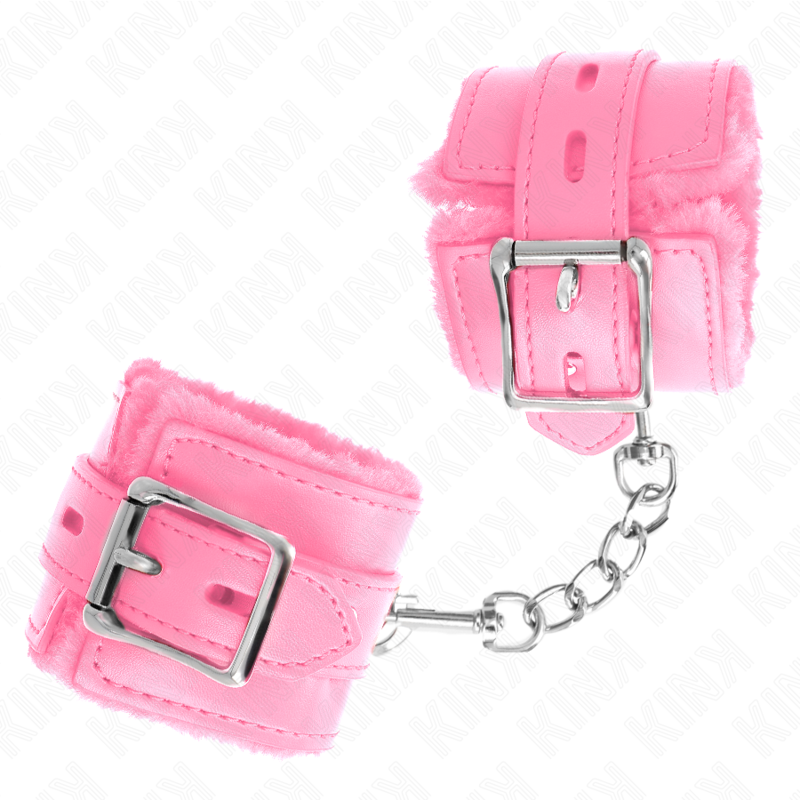Kink - muñequeras forradas con agujeros cuadrados rosa
