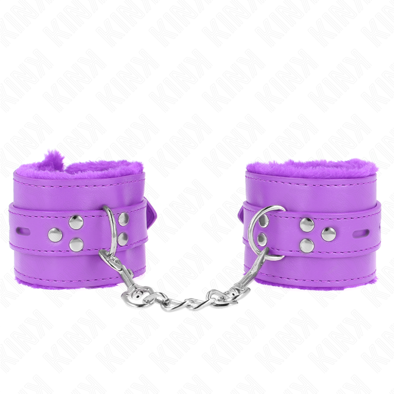 Kink - muñequeras forradas con agujeros cuadrados violeta