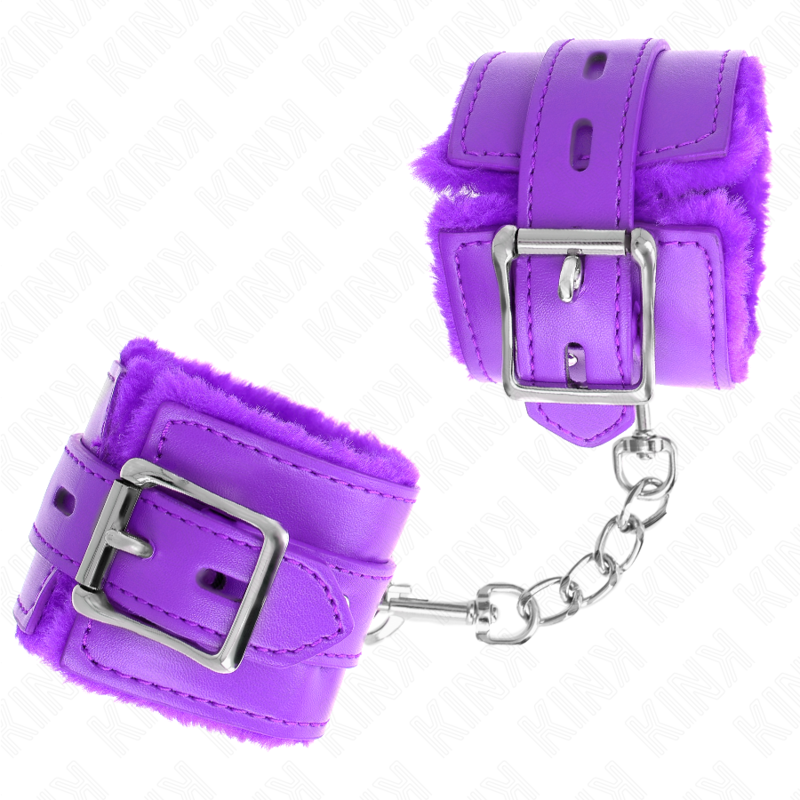 Kink - muñequeras forradas con agujeros cuadrados violeta