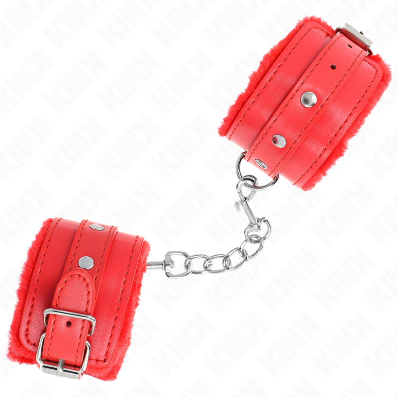 Kink - muñequeras forradas premium rojo con correa rojo