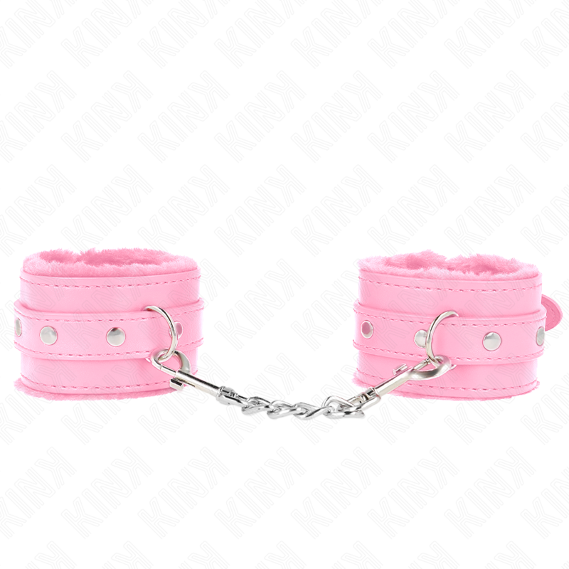 Kink - muñequeras forradas premium rosa con correa rosa