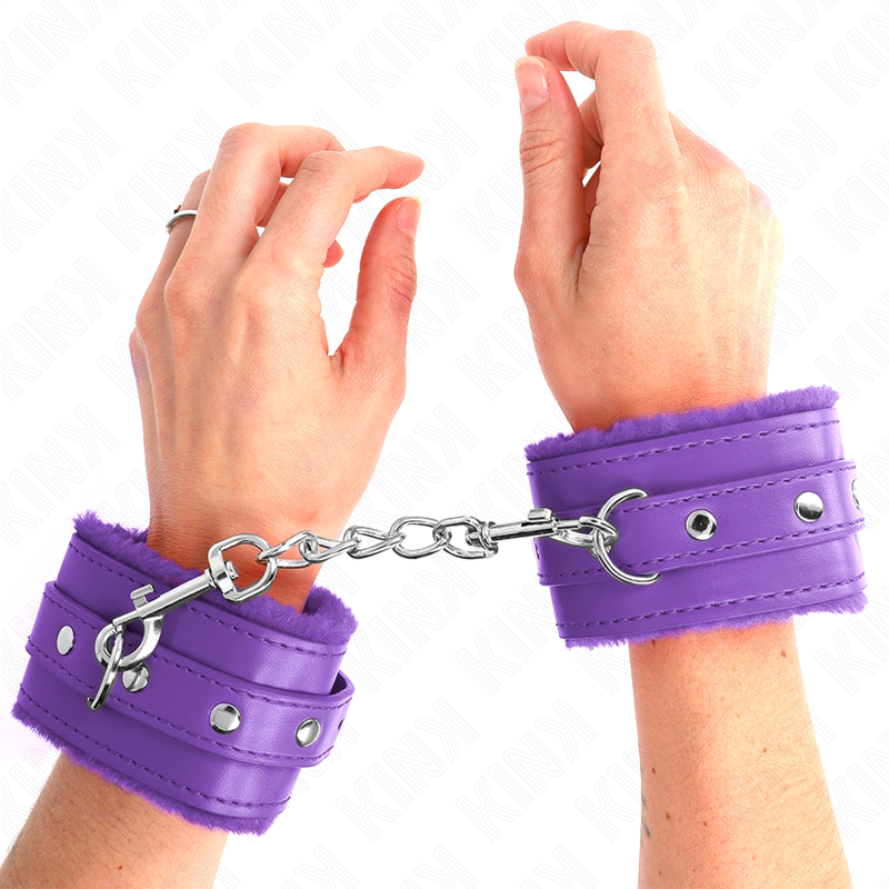 Kink - muñequeras forradas premium violeta con correa