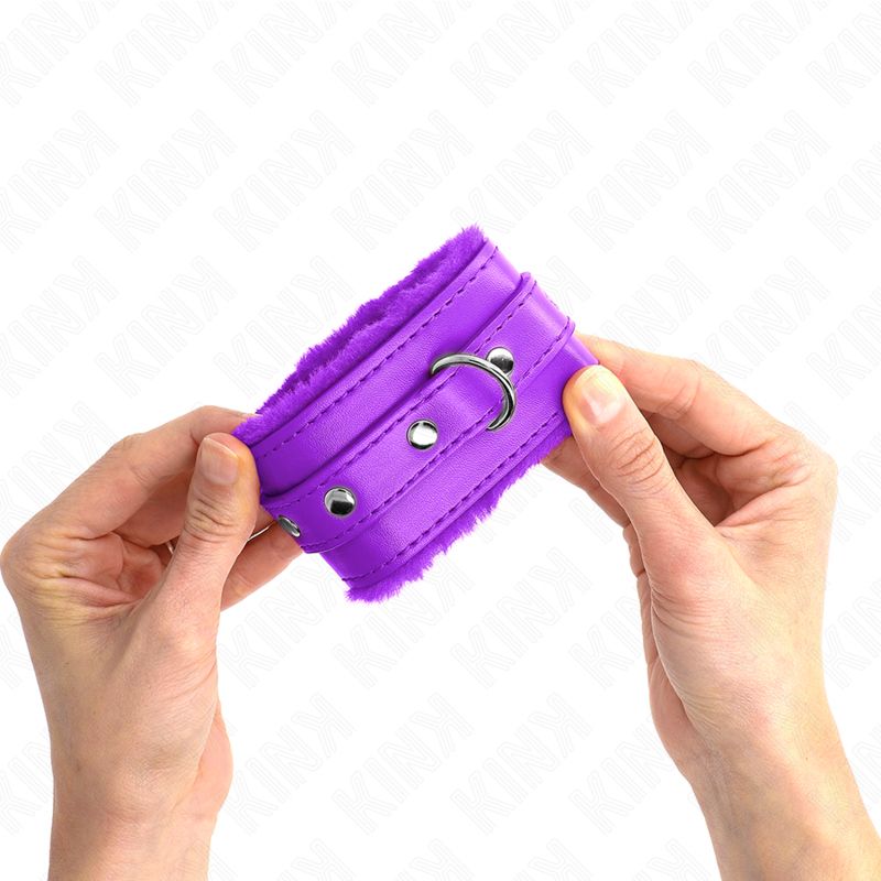 Kink - muñequeras forradas premium violeta con correa