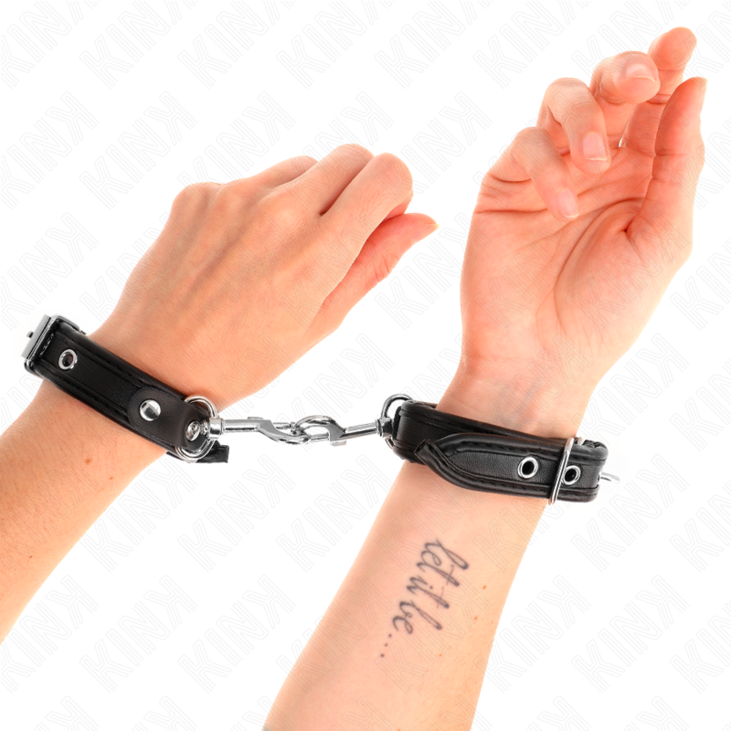 Kink - muñequeras mini negro con tachuelas ajustable 16-22