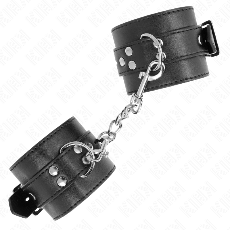 Kink - muñequeras negro con correa negro ajustable 17-28 cm