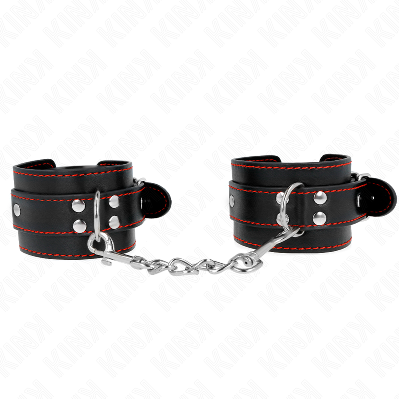 Kink - muñequeras negro con detalles en rojo ajustable