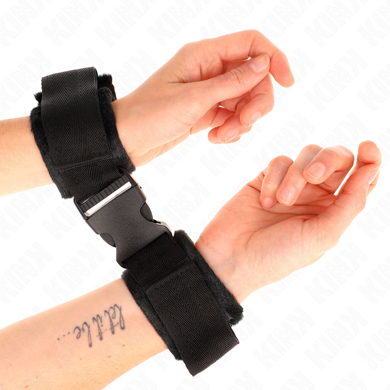 Kink - muñequeras nylon negro modelo 1 ajustable 25-35 cm x
