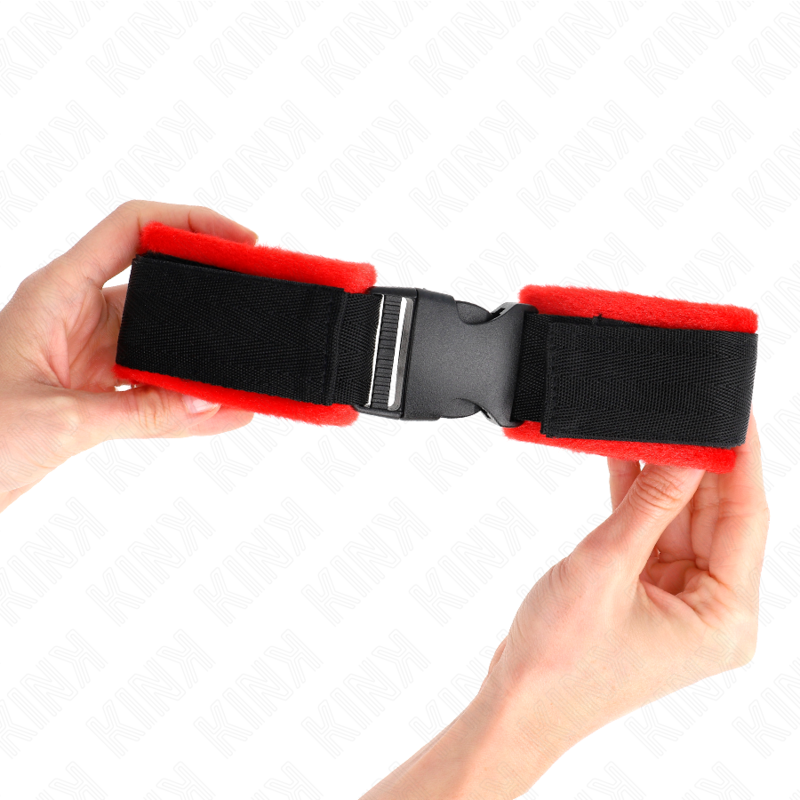 Kink - muñequeras nylon rojo-negro modelo 1 ajustable 25-35