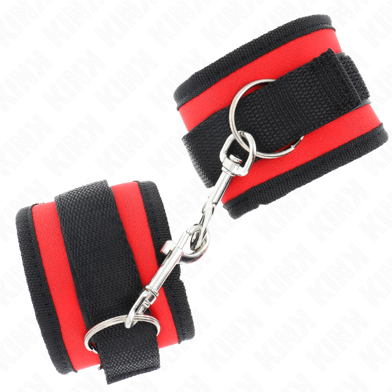 Kink - muñequeras nylon rojo-negro modelo 2 ajustable 18-35