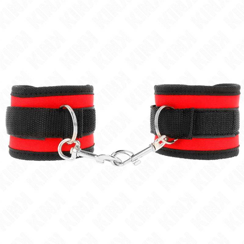 Kink - muñequeras nylon rojo-negro modelo 2 ajustable 18-35