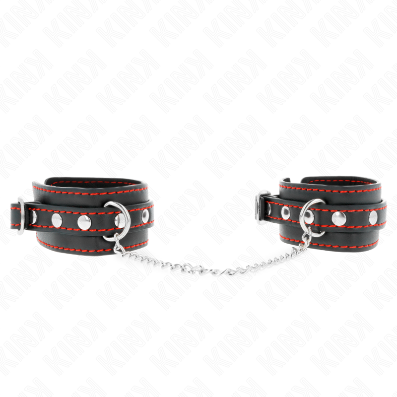 Kink - muñequeras pequeña negro con detalles en rojo