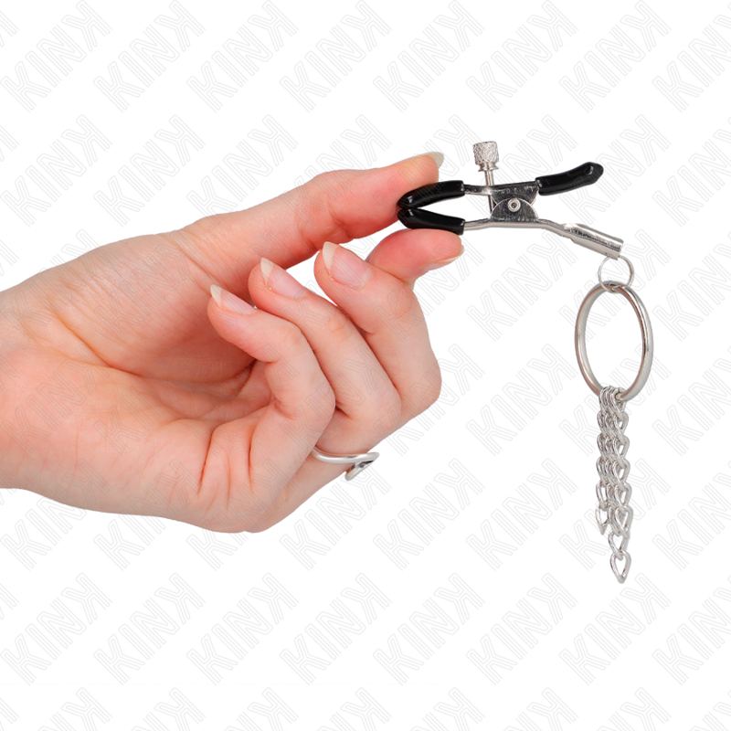 Kink - pinzas para pezones con aro y pequeñas cadenas