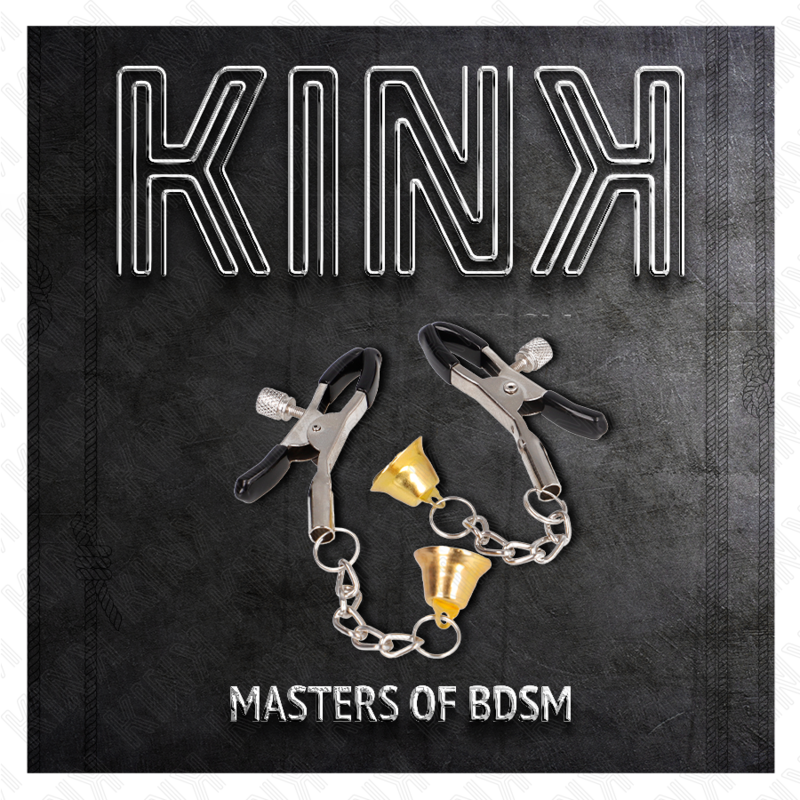 Kink - pinzas para pezones con colgante de campana dorado 6