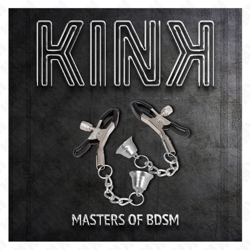 Kink - pinzas para pezones con colgante de campana plateado
