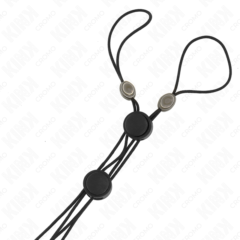 Kink - pinzas para pezones detalle negro con elástico negro
