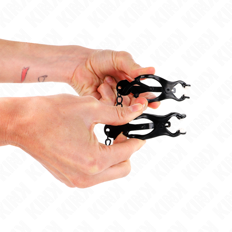 Kink - pinzas para pezones estilo japonés con cadena negro