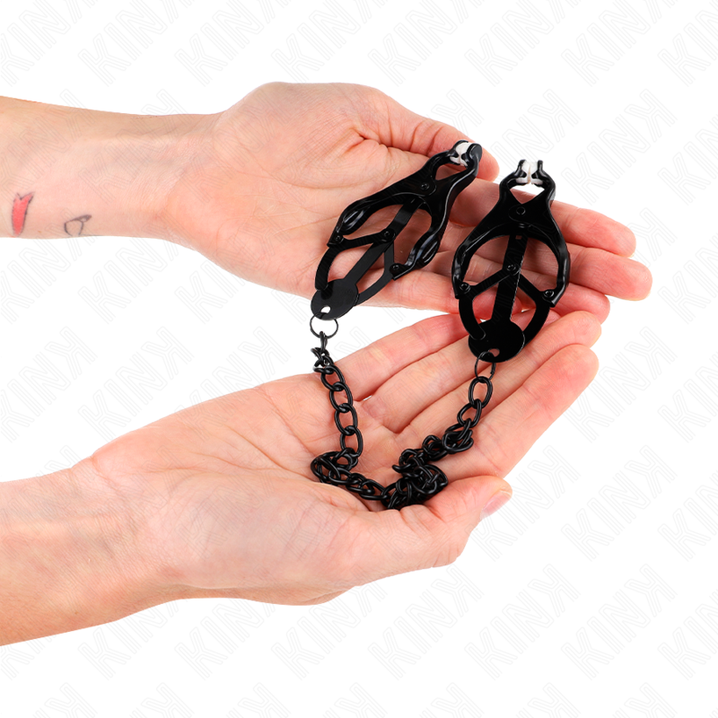 Kink - pinzas para pezones estilo japonés con cadena negro