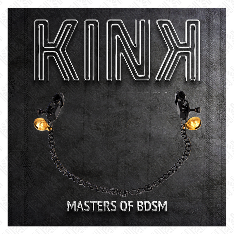 Kink - pinzas para pezones planas negro con cascabel