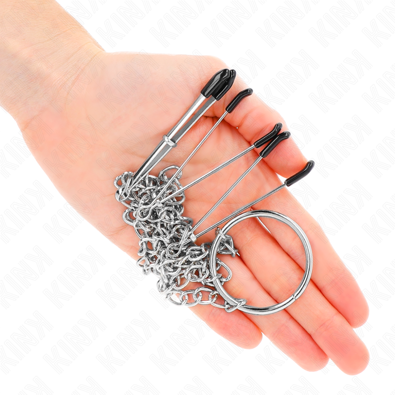 Kink - pinzas para pezones y clítoris con cadena 30 cm