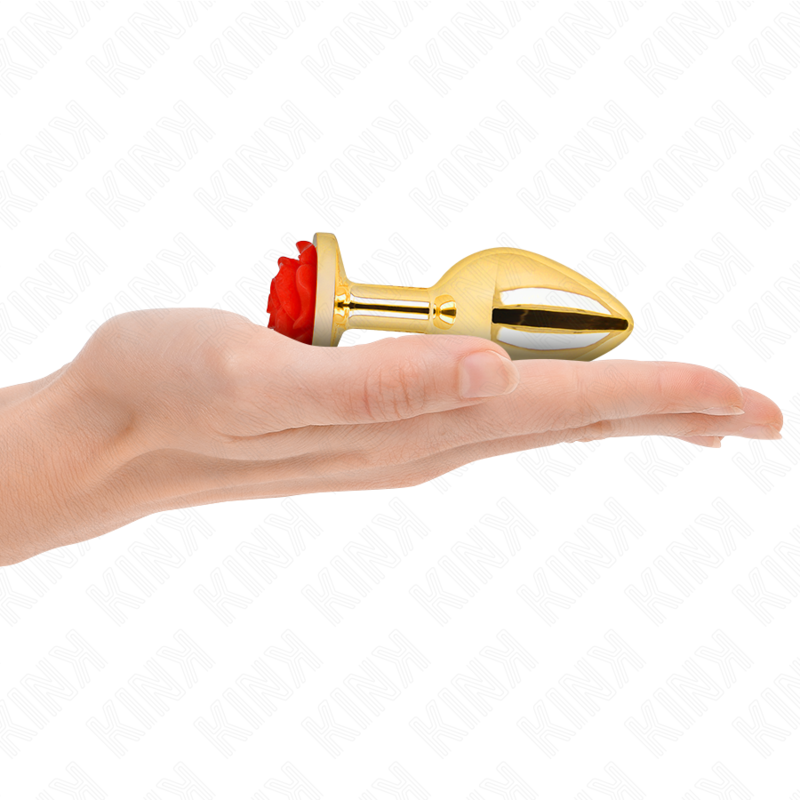 Kink - plug anal dorado rosa roja talla m