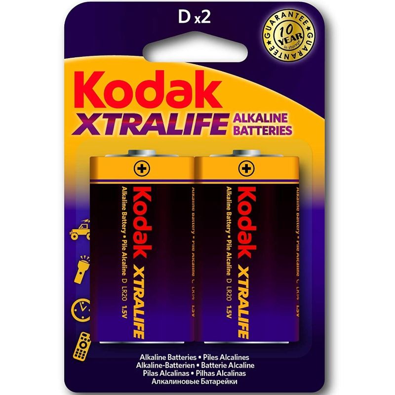 Kodak - xtralife pilas alcalinas d lr20 1.5v