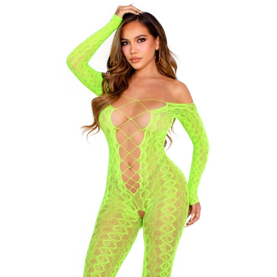 Leg avenue - bodystocking sin entrepierna de encaje