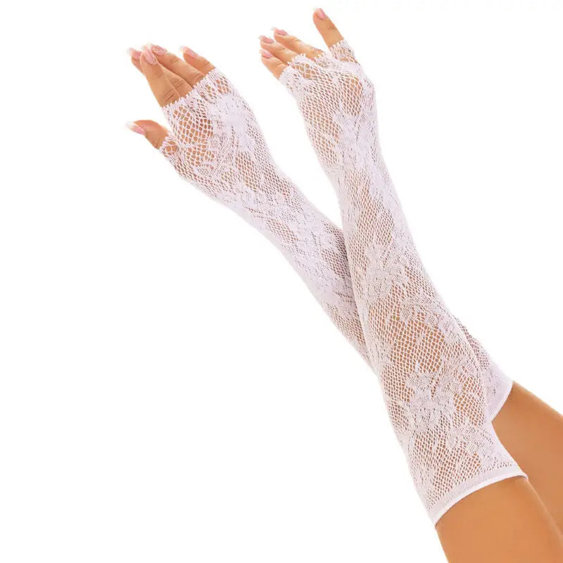 Leg avenue - guantes sin dedos red floral negro - — / NEGRO