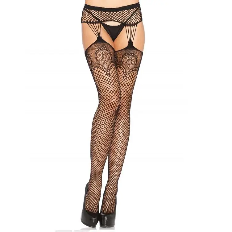 Leg avenue - medias en red con ligueros