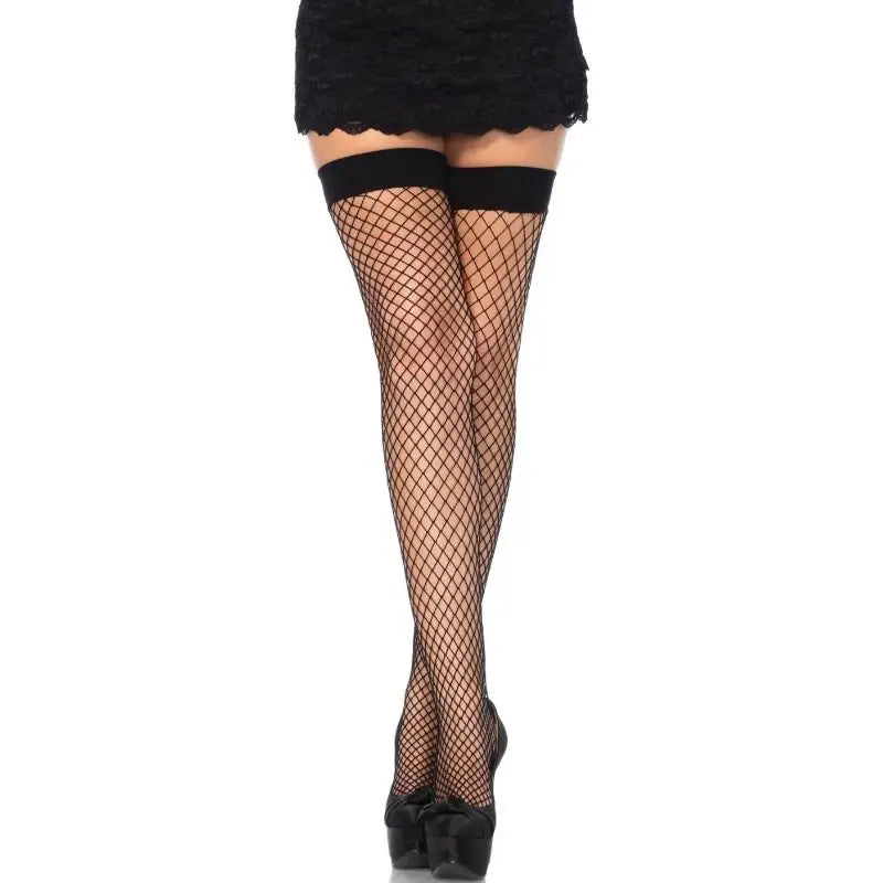 Leg avenue - medias en red negras talla única