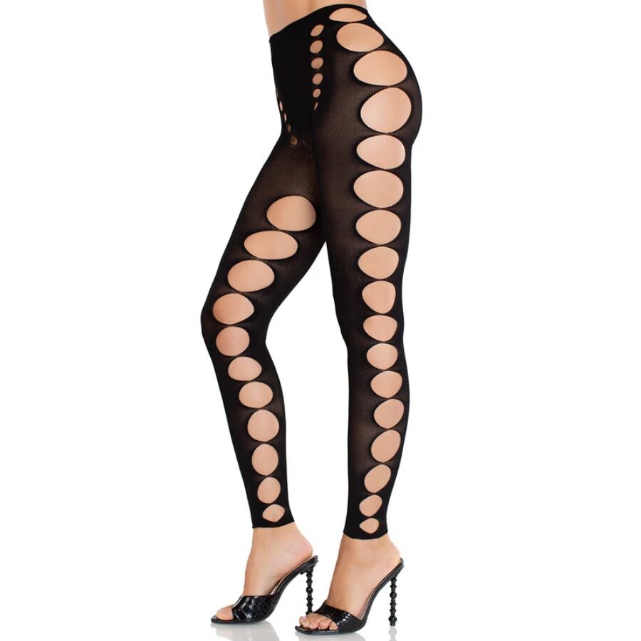 Leg avenue - medias opacas sin tirantes y costuras negro