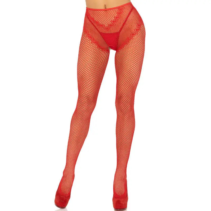 Leg avenue - medias rejilla sin entrepierna negro - — / NEGRO