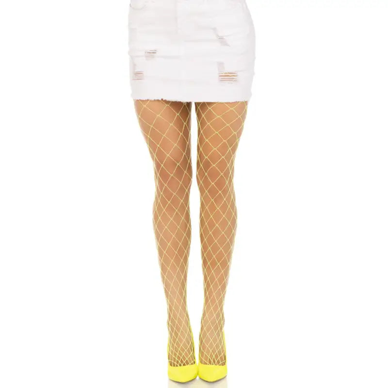 Leg avenue - pantimedias rejilla diamante rosa - — / ROSA