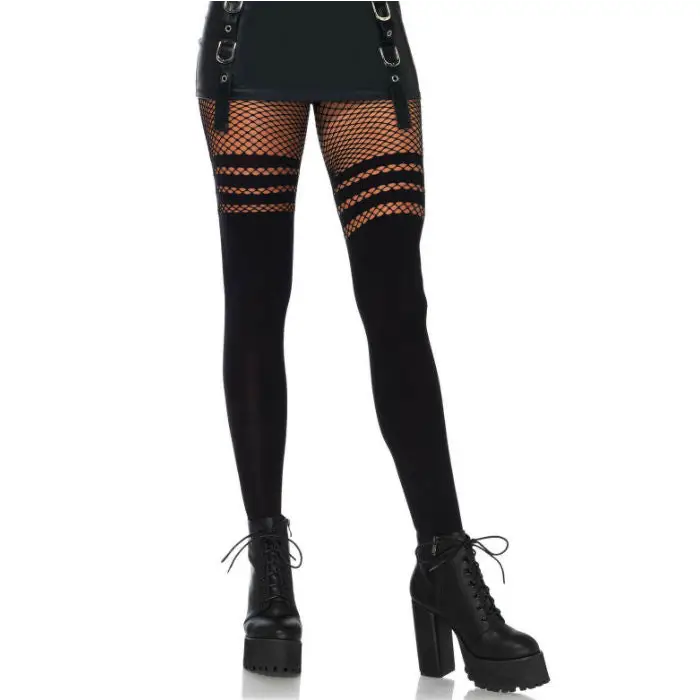 Leg avenue - pantyhouse medias rejilla negro