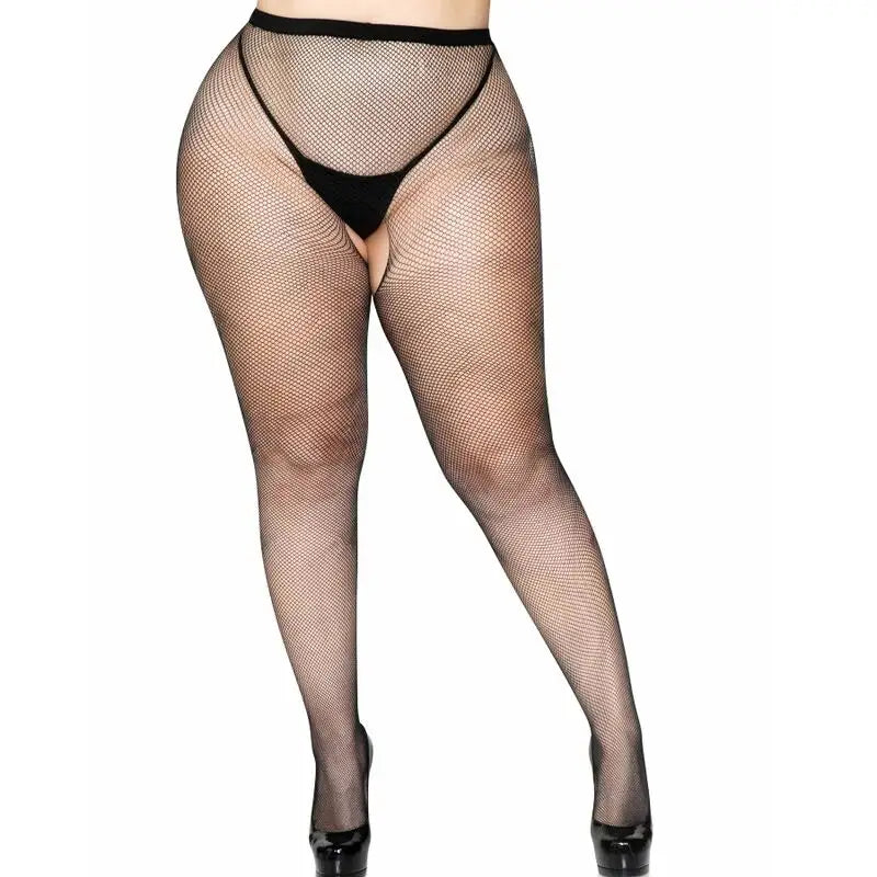 Leg avenue - pantys de rejilla con abertura