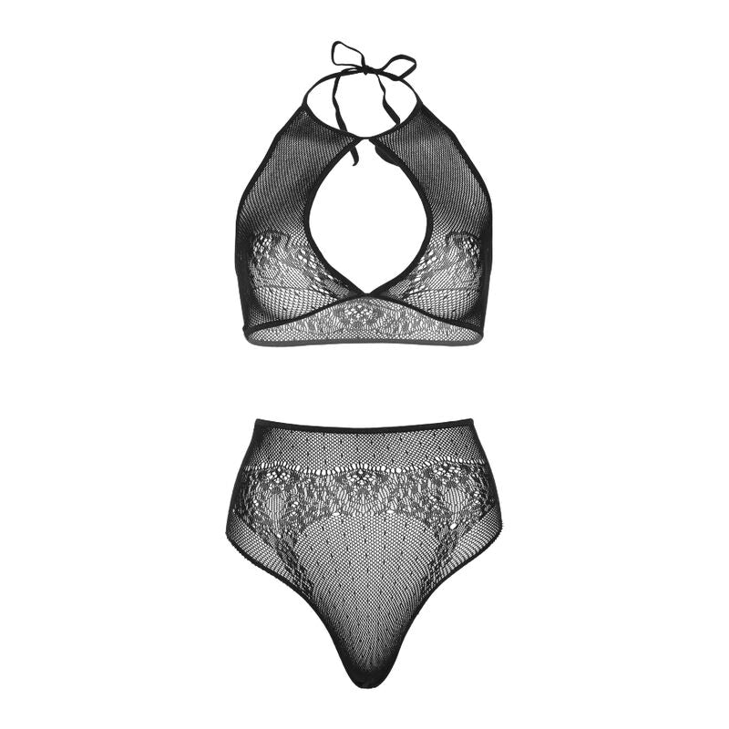 Leg avenue - set dos piezas top corto cuello halter y tanga